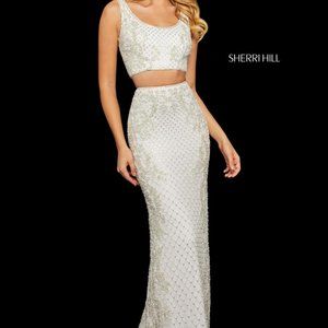 Black Sherri Hill 52686 2pc sequin prom